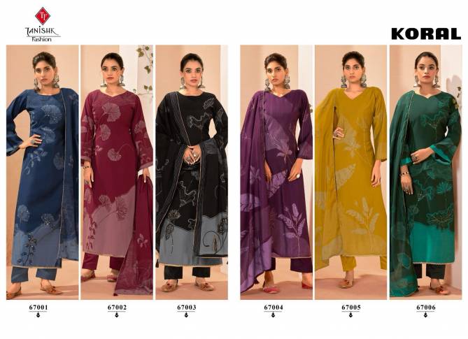 Koral By Tanishk Muslin Printed Heavy Designer Salwar Suits Wholesale Shop In Surat 